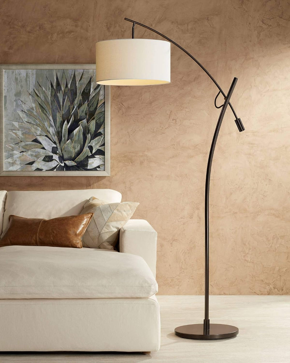 Possini Euro Design Raymond Bronze Adjustable Boom Arc 69" Tall Floor Lamp