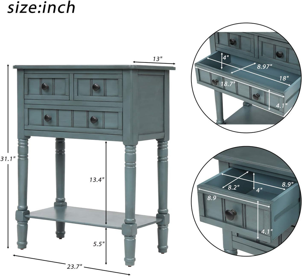 P PURLOVE Narrow Console Table, Farmhouse Entryway Table Slim Sofa Table with...