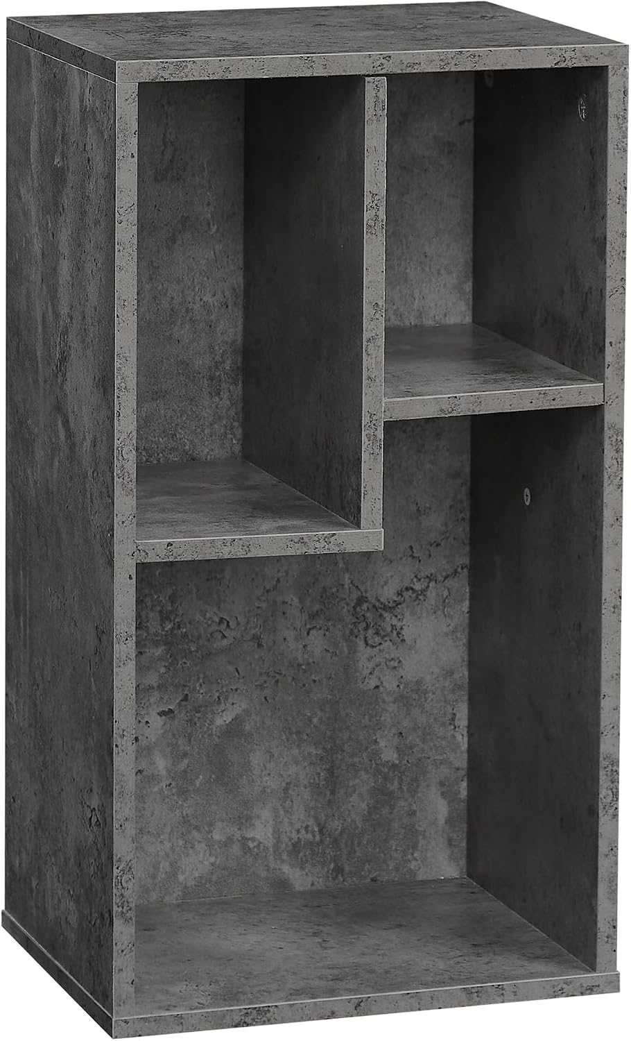 VECELO 4-Tier Rolling Bookshelf,Pearl White