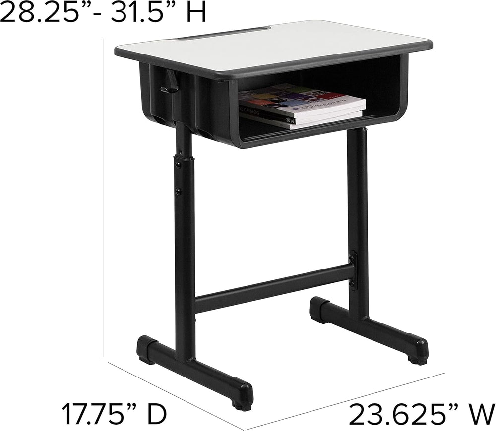 Flash Furniture Billie Open Front Student Desk for Classrooms or Remote Learn...