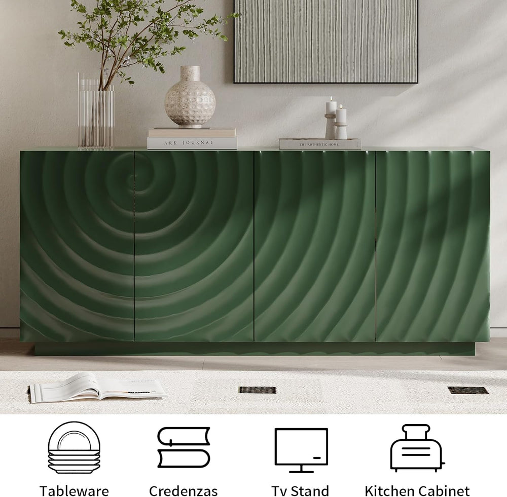 LKTART 59" Sideboard Buffet Cabinet with Storage, 4 Doors Modern Accent ...