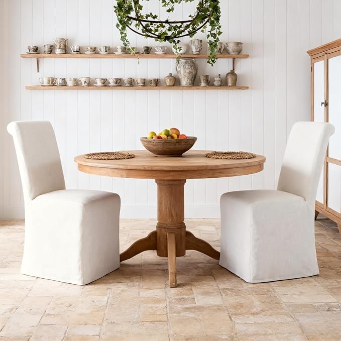 chairus Slipcovered Parsons Dining Chairs Set of 2, Upholstered Dining Room C...