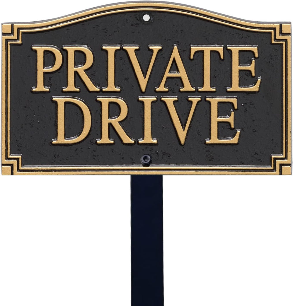 SmartSign “Private Drive” GardenBoss Statement Plaque | 5.75" x 9.5"...