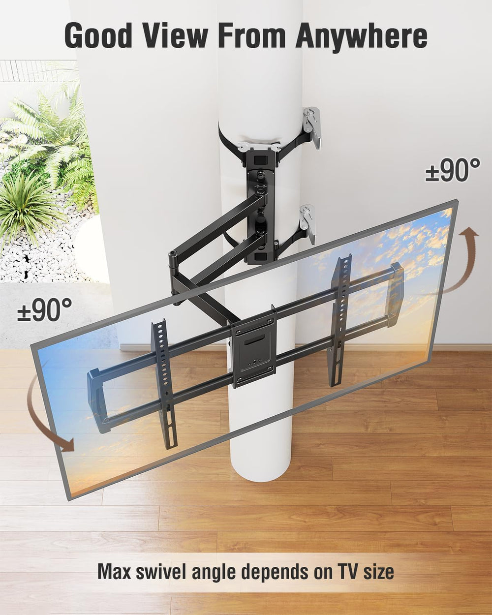 ELIVED Pillar TV Mount for Most 32"-75" TVs, Column TV Mount for Ga...