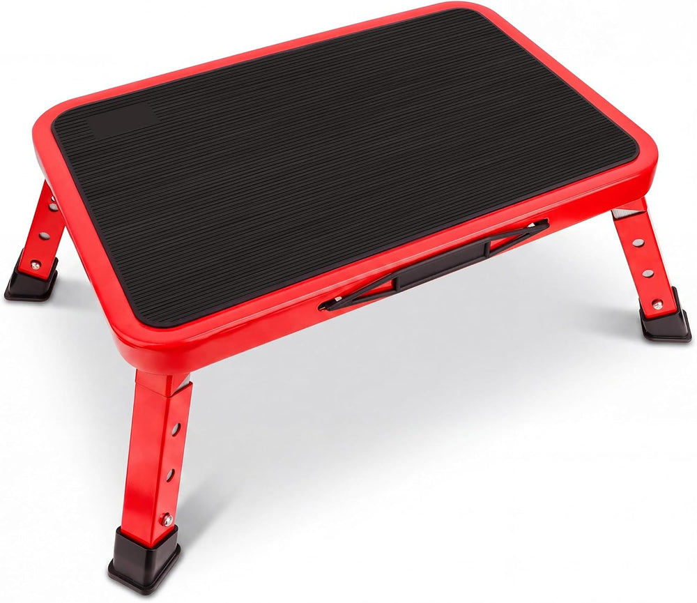 Safety RV Steps Stool, Folding Adjustable Step Stool, Max 500LBS