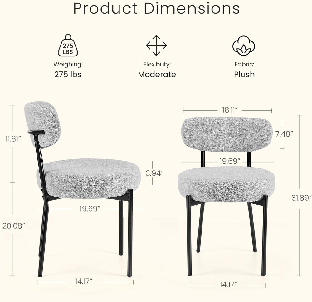 NEWBULIG Dining Chairs Set of 4, Mid Century Modern Dining Room Kitchen Side ...