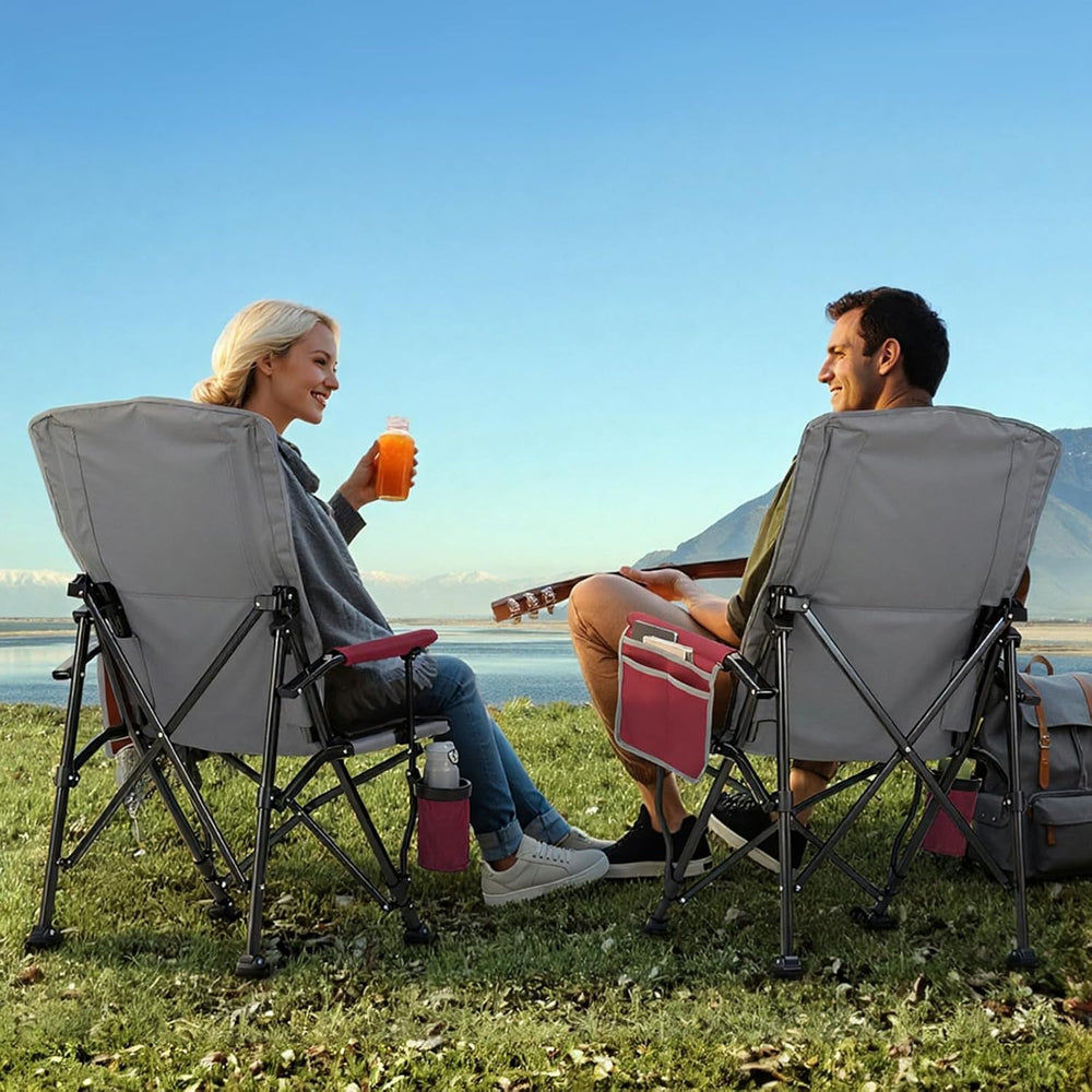 Overmont Camping Chair with Lumbar Support for Adults - Oversized with High B...