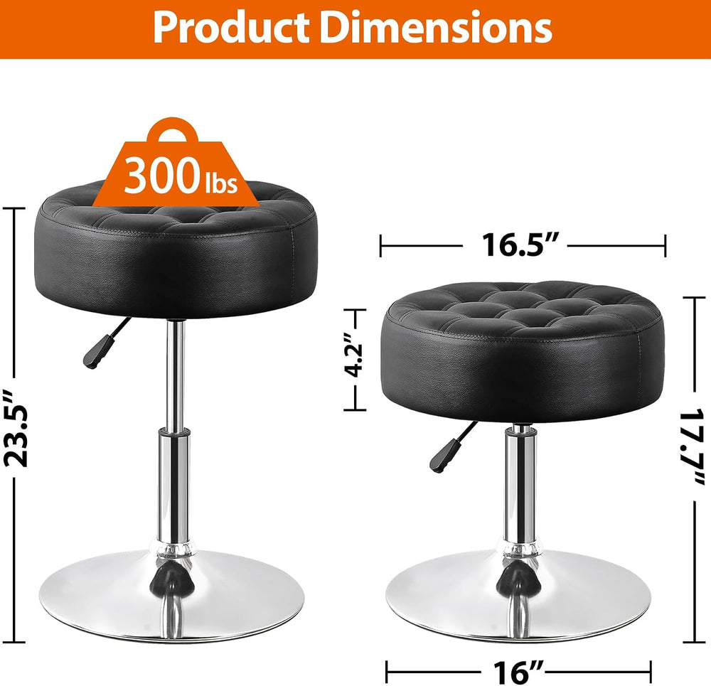 JupiterForce Adjustable Vanity Stool Chair for Makeup, 360° Swivel Makeup Van...