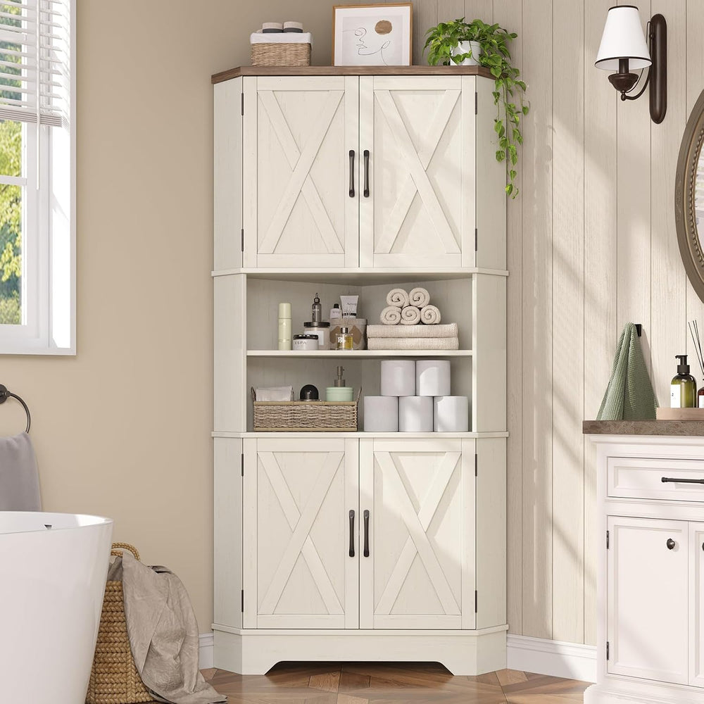 Befrases Corner Cabinet, 67''H Kitchen Pantry Storage Cabinet, 6-Tier...