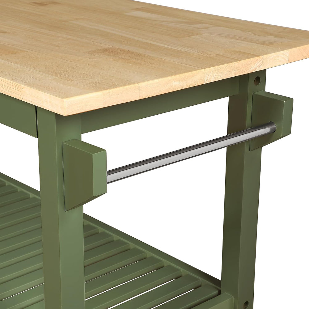 Convenience Concepts Designs2Go 3 Tier Butcher Block Kitchen Prep Island 40&q...