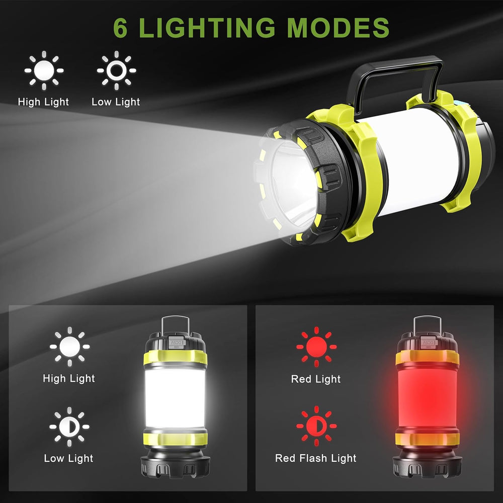 Alpswolf 2Pack Camping Lantern, Rechargeable Flashlight & Emergency Light