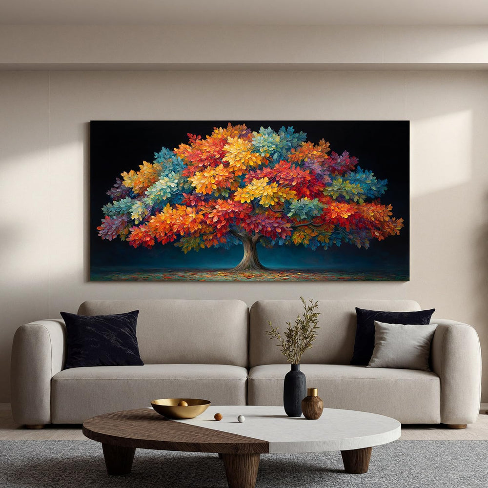 YISXINOAG Colorful Tree of Life Wall Art Modern Landscape Painting 24"X4...