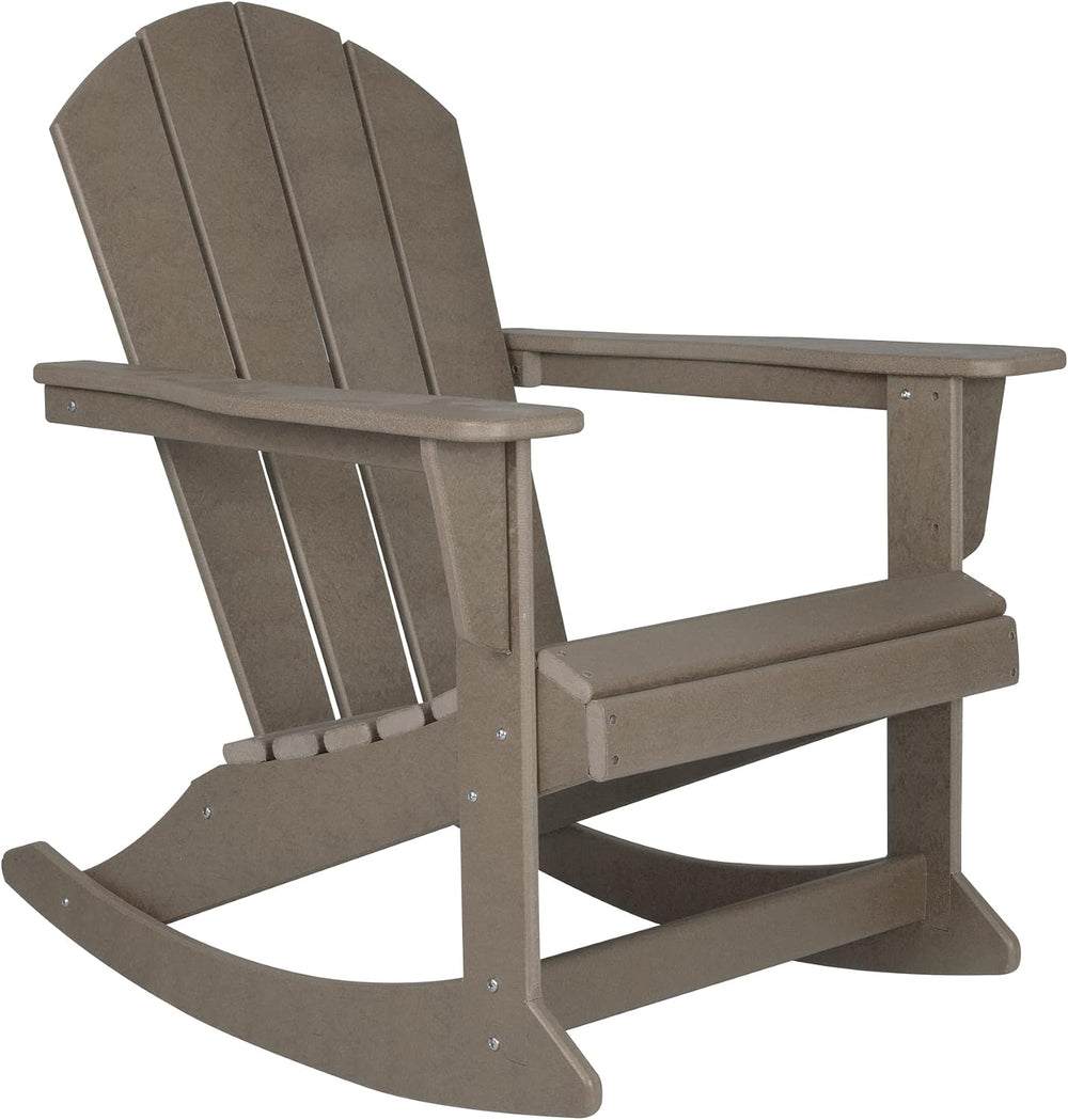 WO Home Furniture Patio Rocking Chair Set of 4 PCS Classic Outdoor HDPE UV We...