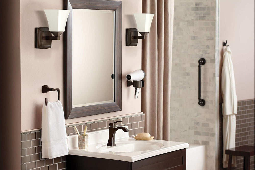 Moen Voss Oil-Rubbed Bronze Bathroom Hand Towel Ring, YB5186ORB