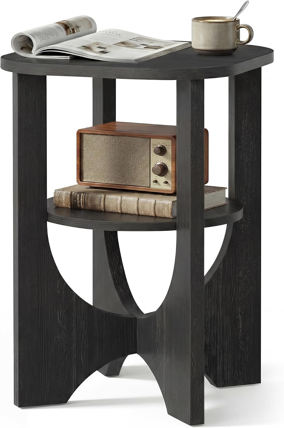 VASAGLE Side Table, 2 Tier Small Accent End Table, Nightstand