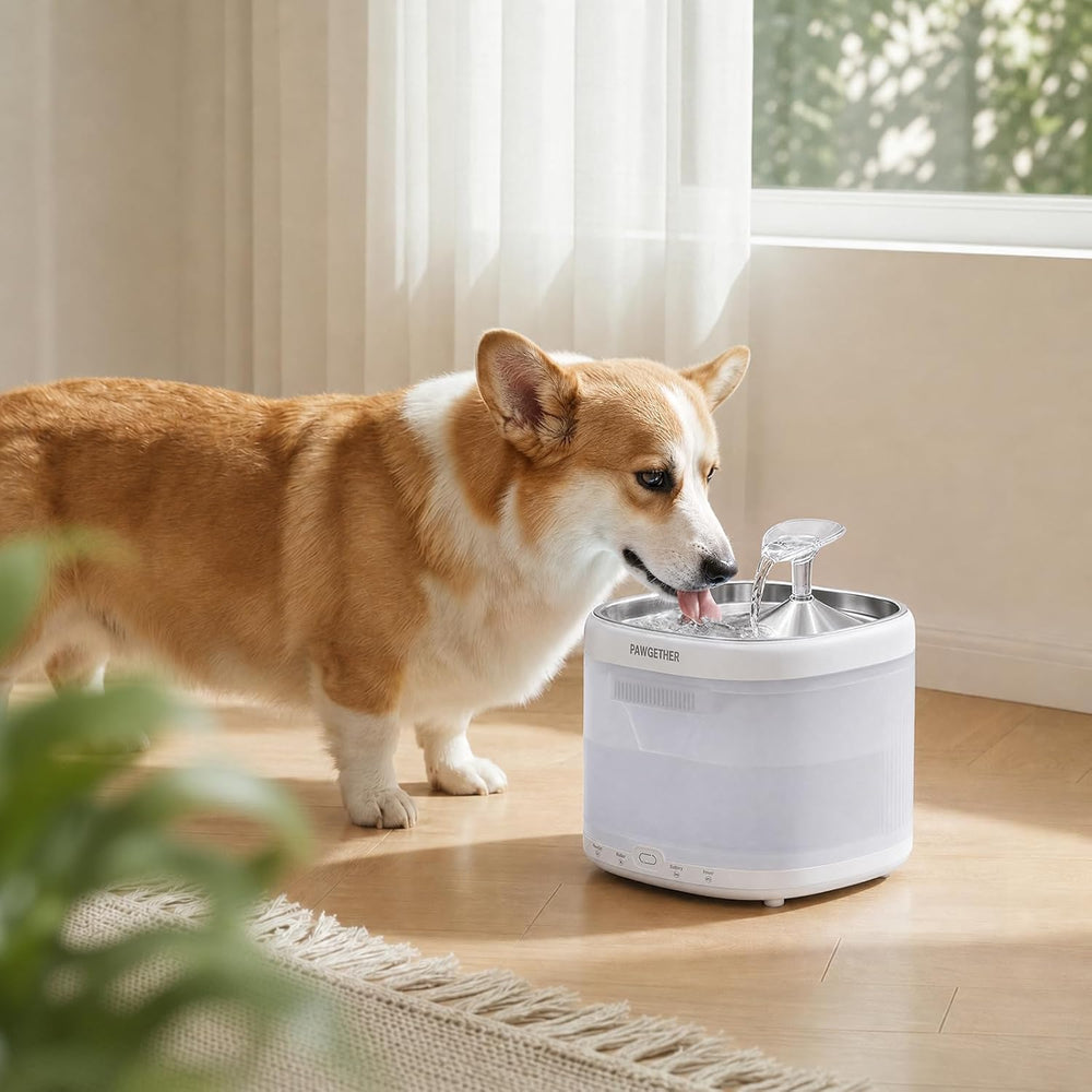 Cat Water Fountain, 67oz/2L Quiet Pumpless, Perfect for Cat & Dog