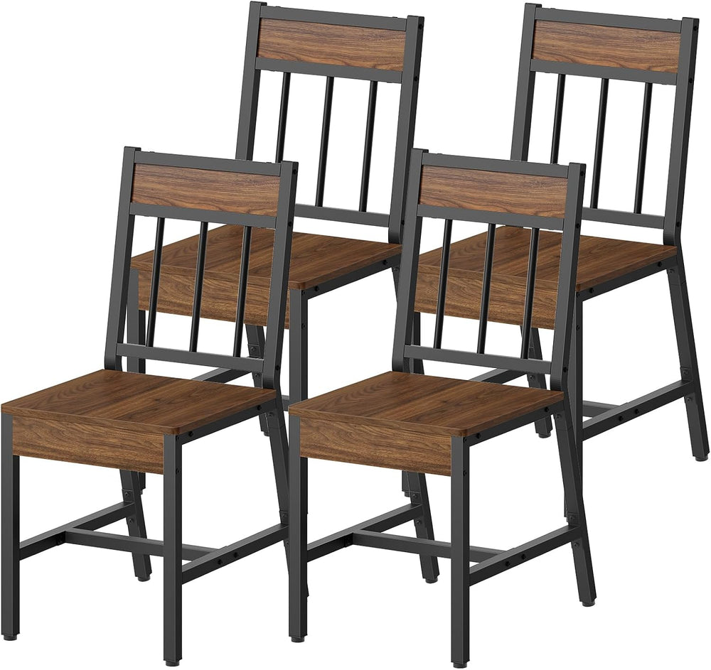 YATINEY Dining Chairs Set of 4, Kitchen Chairs with Metal Frame, Slanted Back...