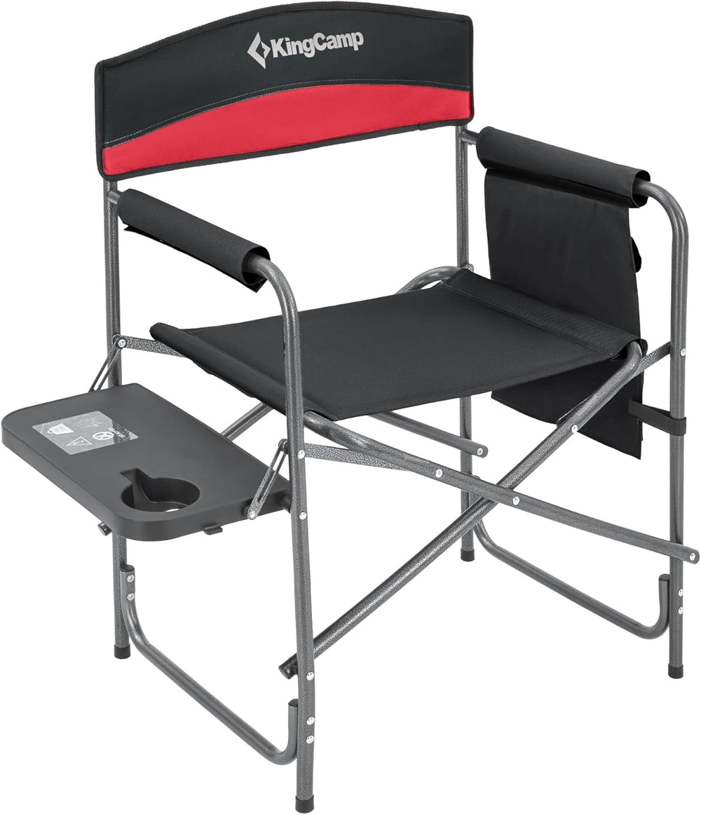 KingCamp Director Chair – Heavy Duty 400lb Capacity Camping Chair with Side T...