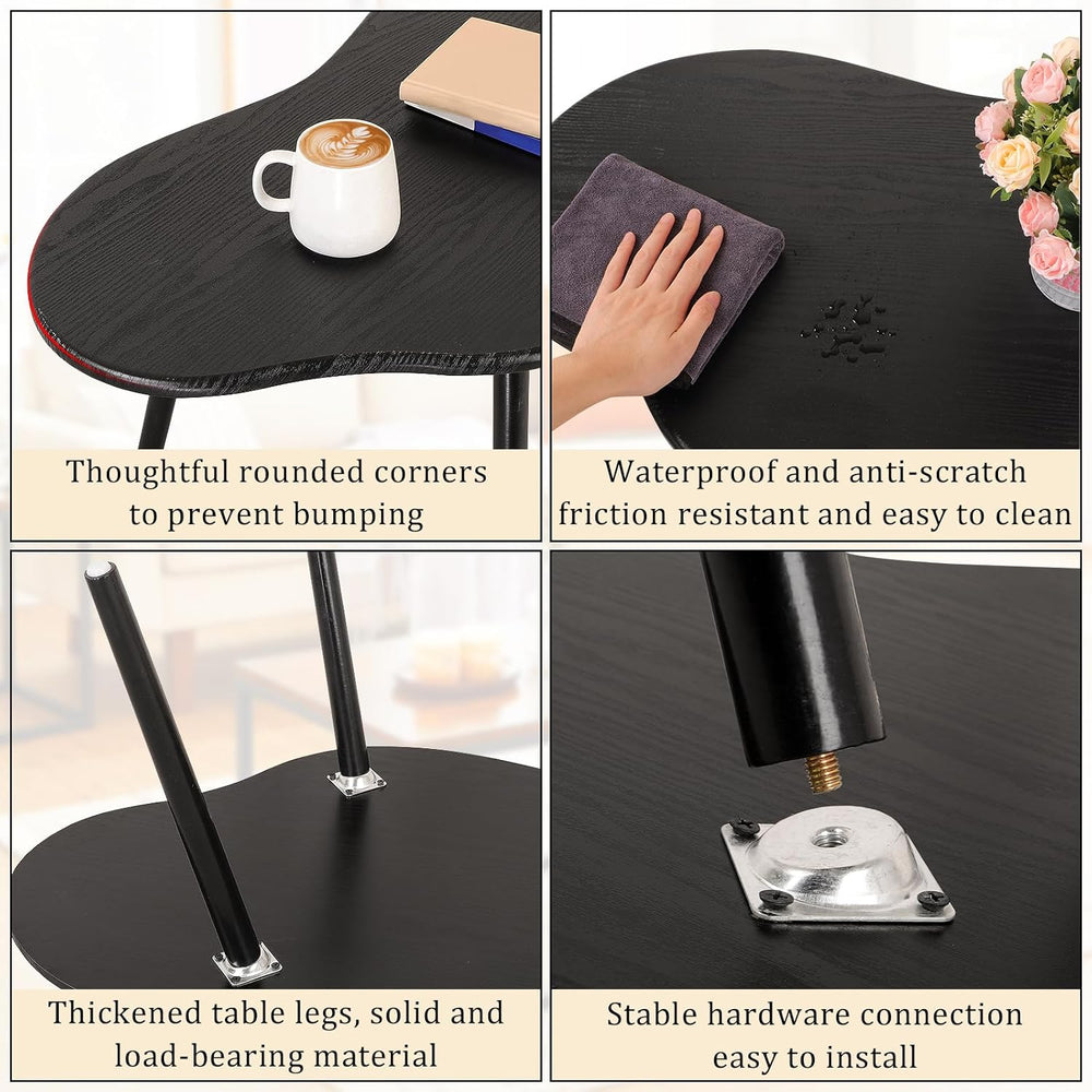 Small Black Cloud Coffee Table For Small Spaces Modern Center Table Unique Ir...