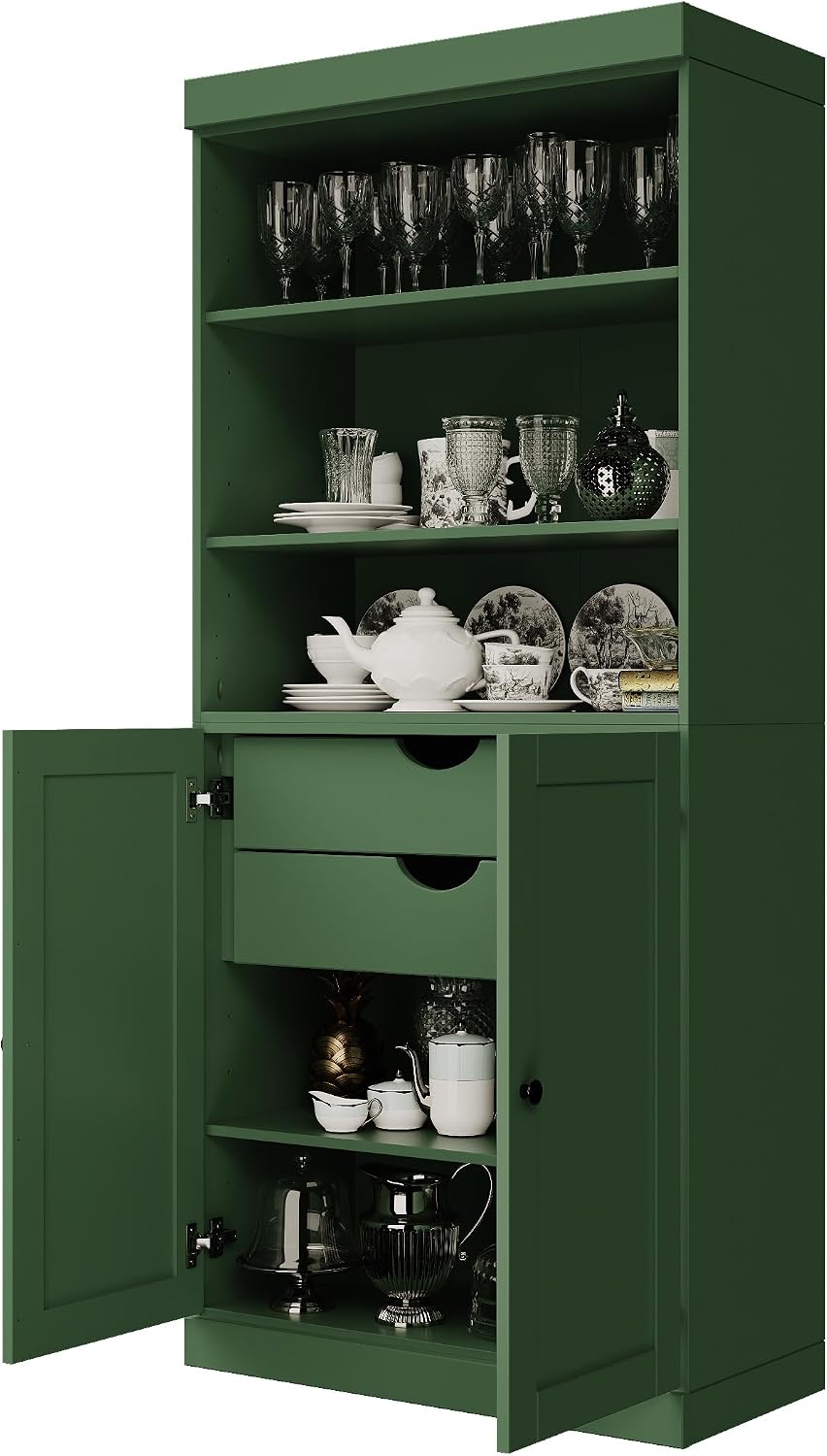 Palace Imports 100% Solid Wood 32"" Pantry Cabinet with Shaker Door...