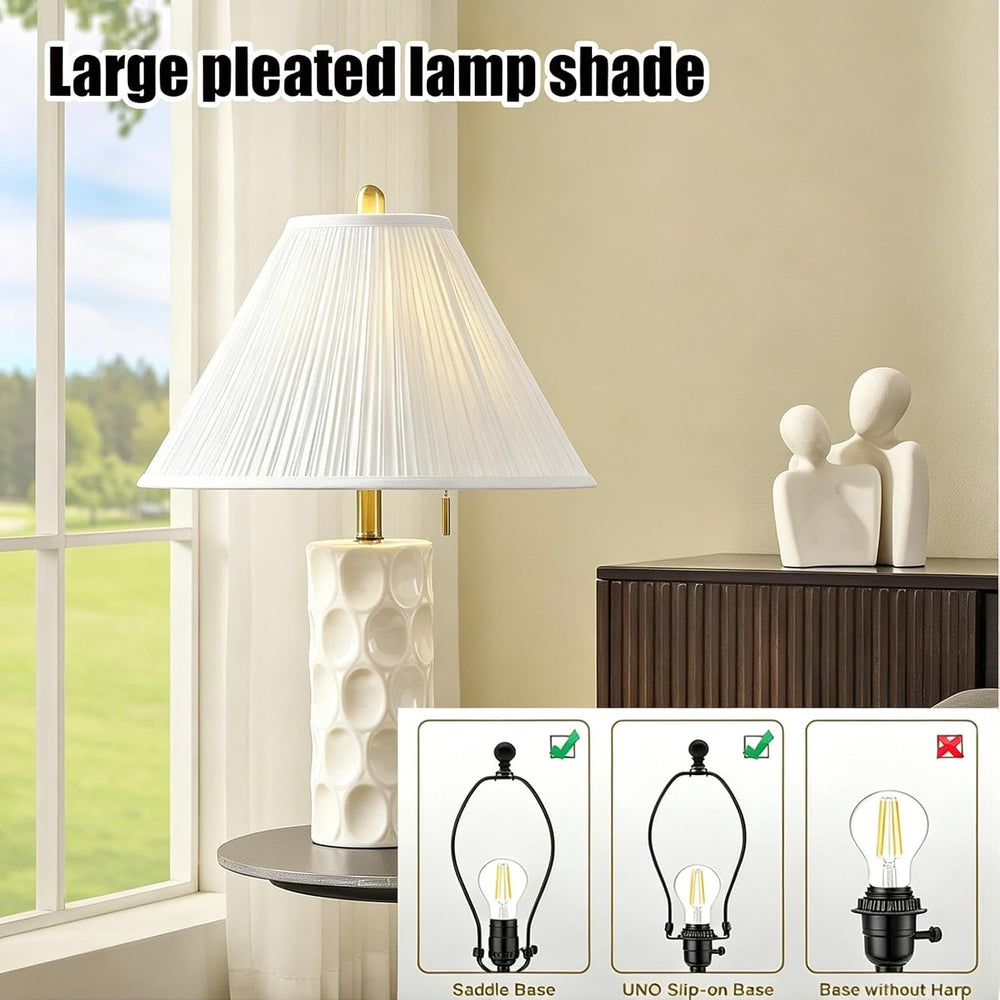 6" Top x 17" Bottom x 11 1/2" Slant Height Lamp Shades for Tab...