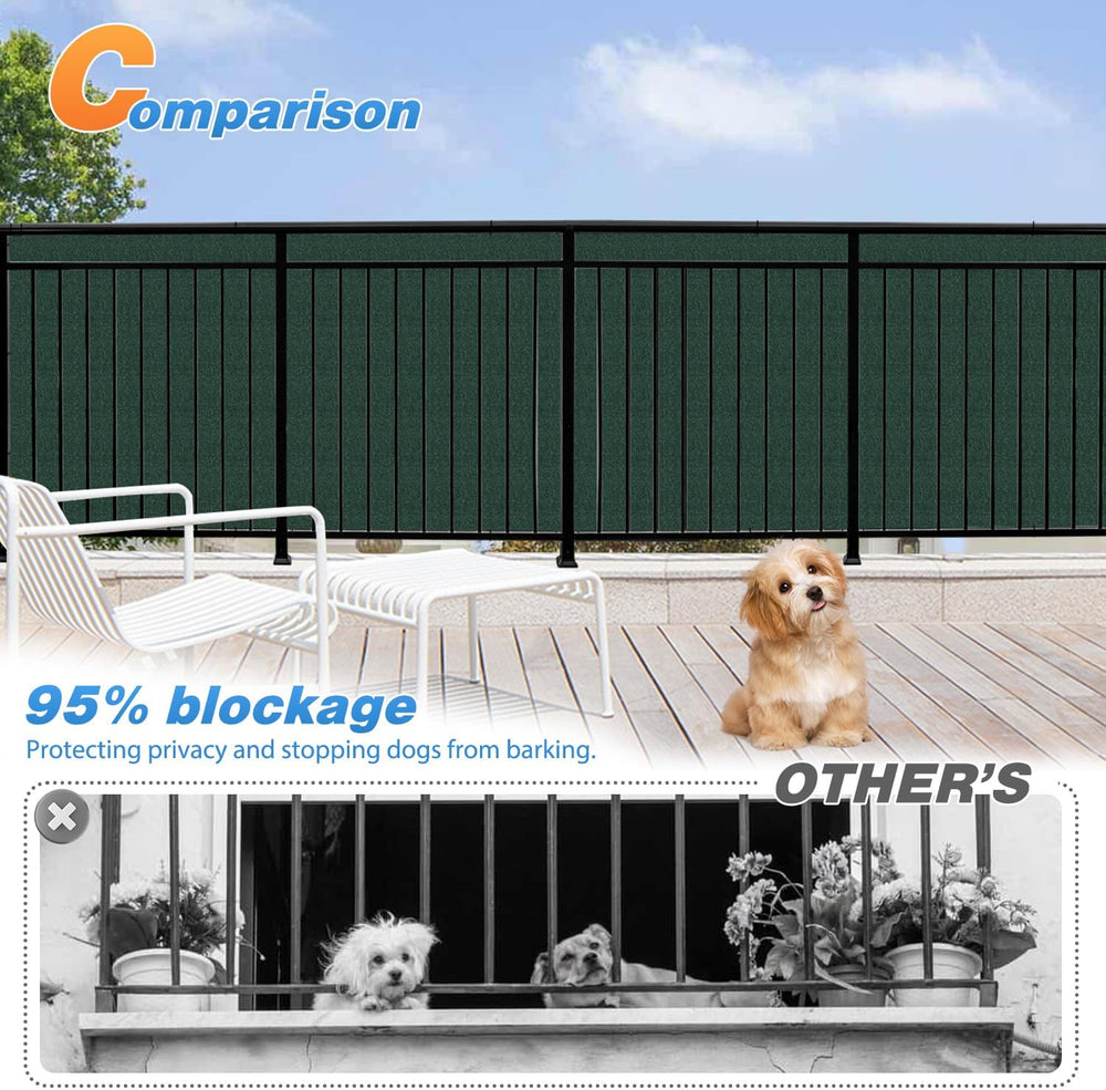 TANG 3' x 50' Balcony Privacy Screen Apartment Patio Mesh Fence Scree...