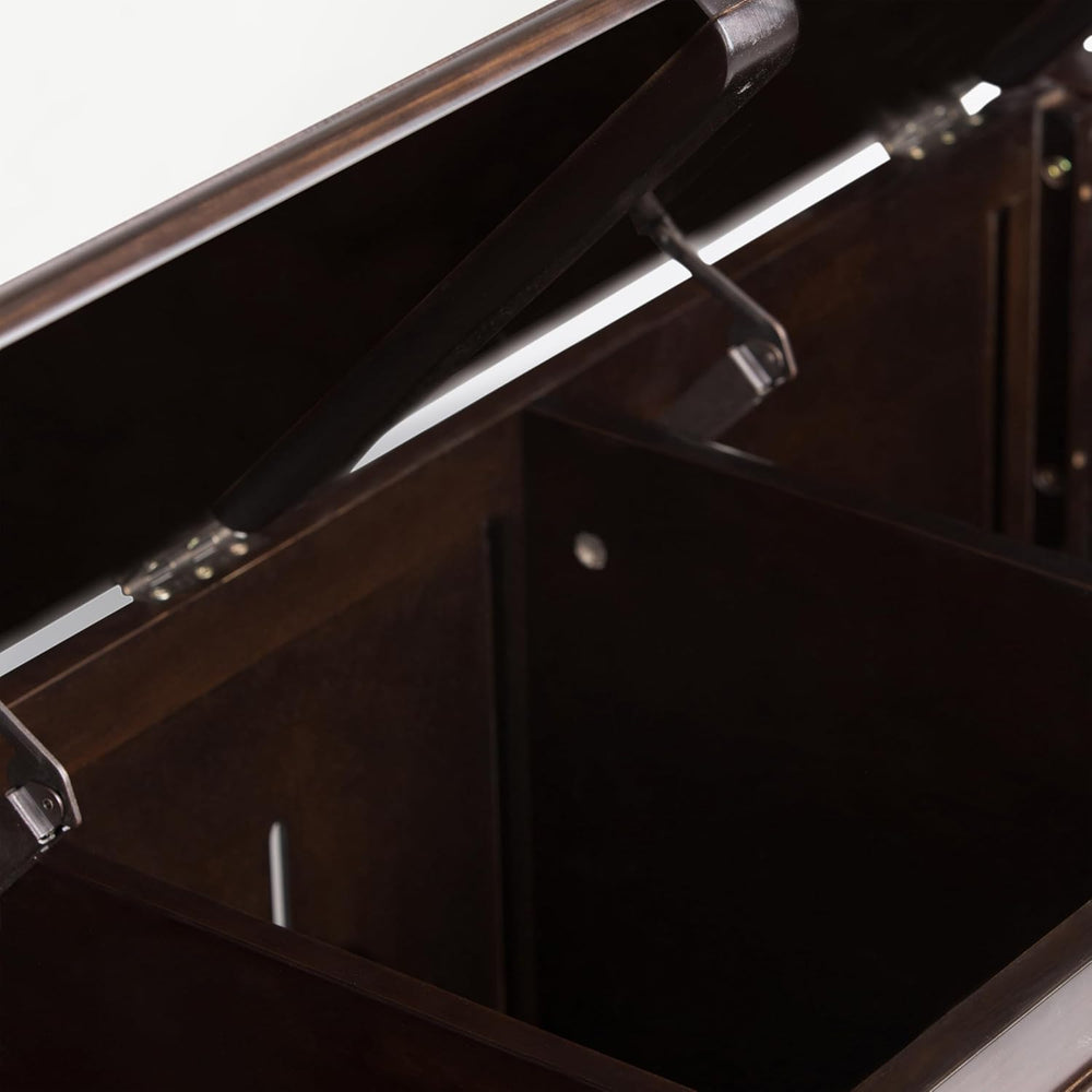 SIMPLIHOME Connaught Entryway Storage Bench - 51 inch Wide Solid Wood Storage...