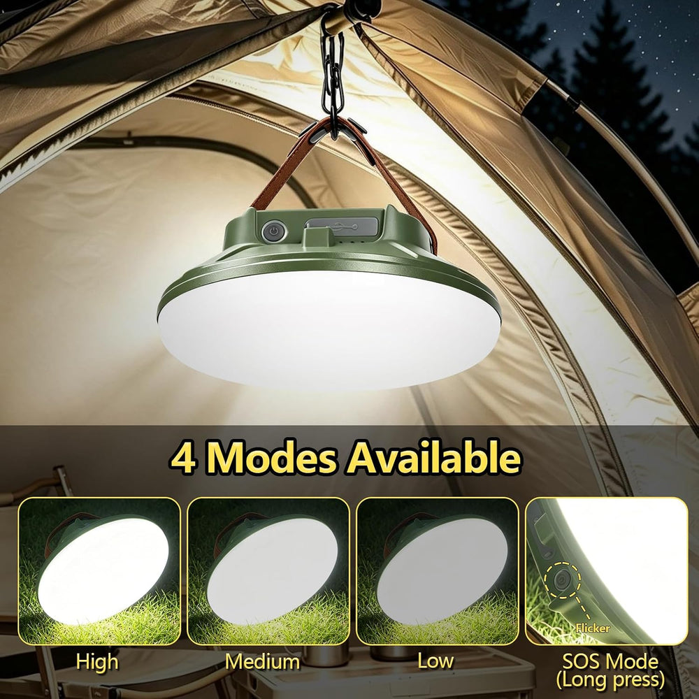 LED Camping Lantern Rechargeable 12000mAh, USB Charging & 4 Modes, Portab...
