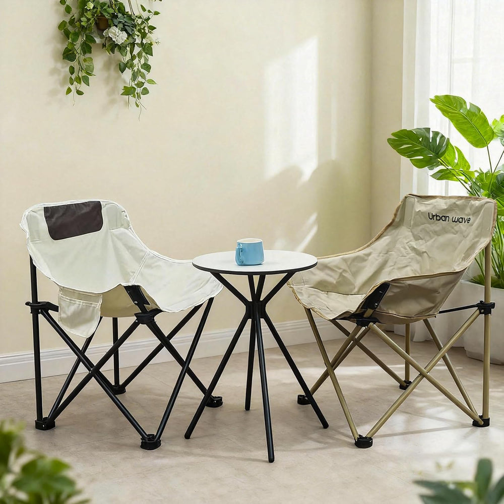 Oval Side Table, 10mm HPL Tabletop End Table, 110 lbs Detachable Small Side T...
