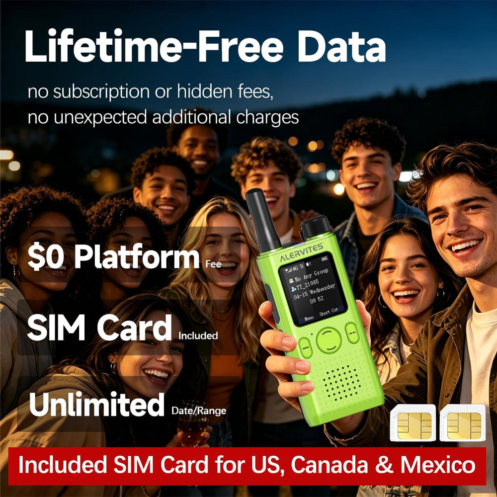 Lifetime Free Rapid Walkie Talkies Unlimited Range PoC Radios, 5000+ Miles Gl...
