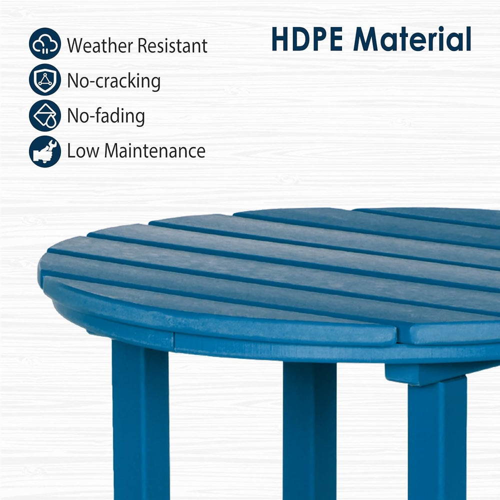 nalone 40" Outdoor Bar Table, All Weather HDPE Bar Height Patio Table Co...