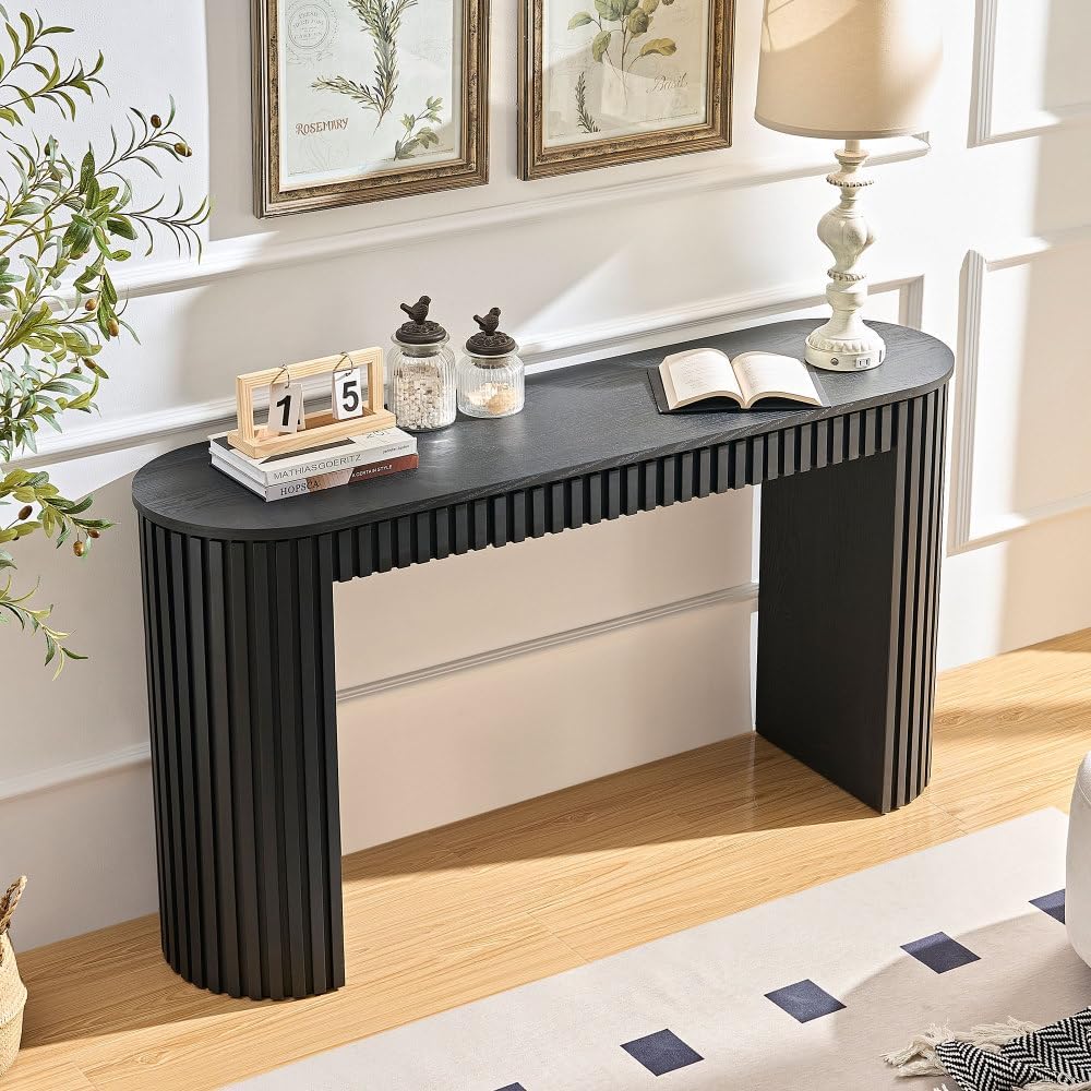 59.05'' Modern Console Table with Drawer for Entryway with Unique Ver...