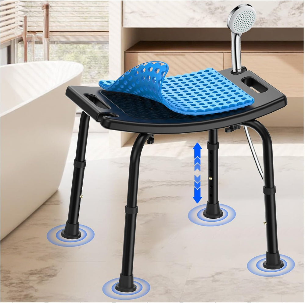 Onepeak Shower Stool for Inside Shower, Adjustable Height with Suction Feet, ...