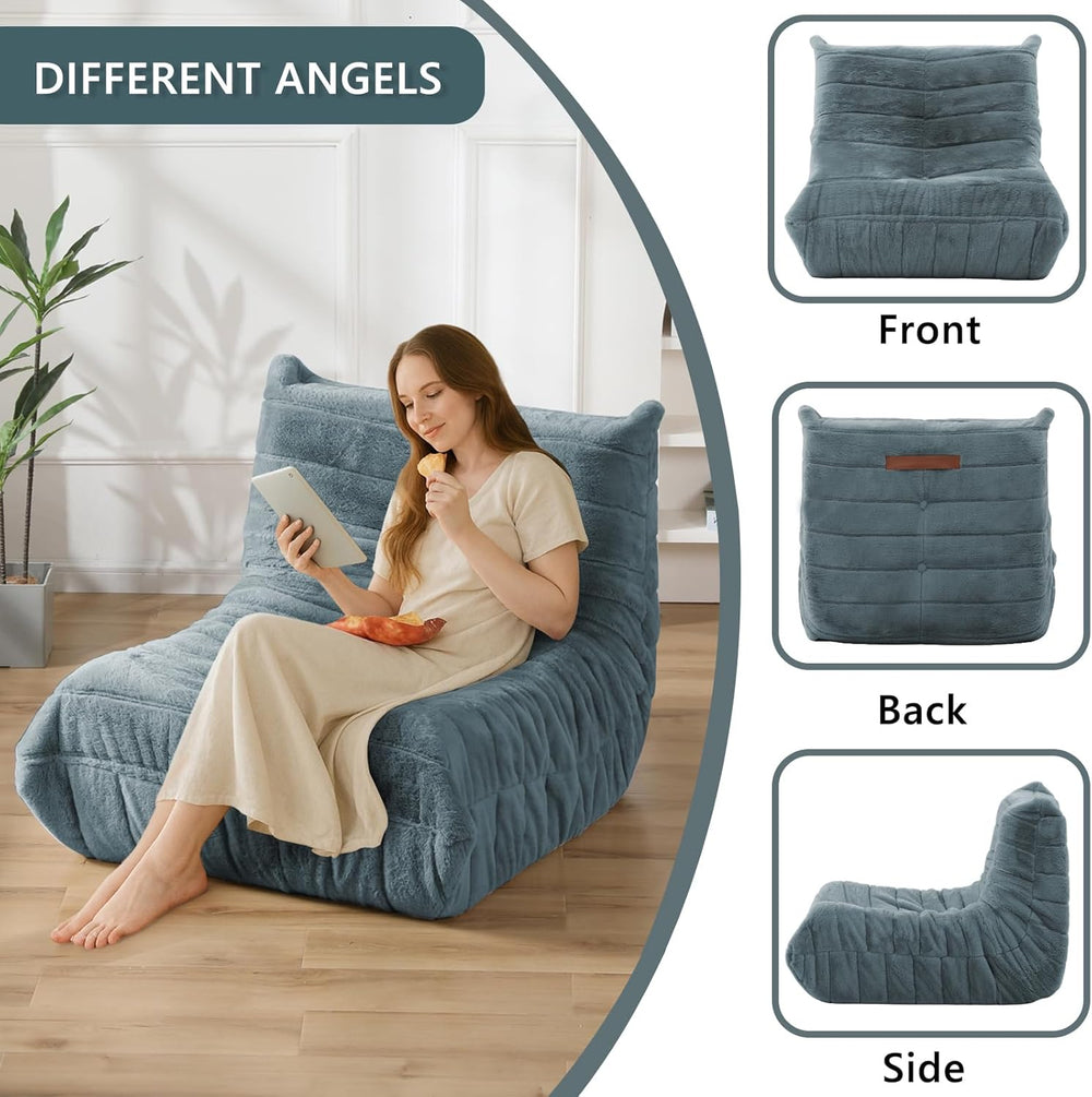 Bean Bag Chair for Adults, Giant Bean Bag Sofa Oversized Beanbag Chairs, Fire...