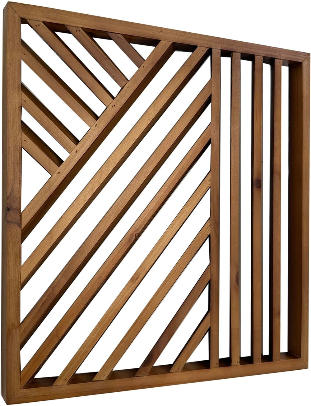 Musanpou Wooden Geometric Home Wall Decor Slatted Wood Design Wall Sculpture,...