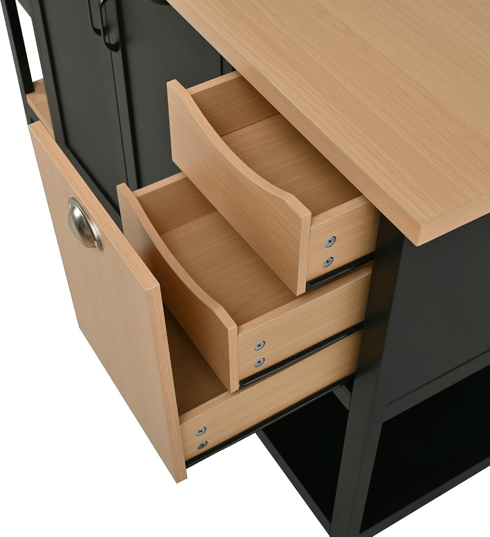 Christopher Knight Home Aaron 58" Kitchen Island with Storage, Modern Is...