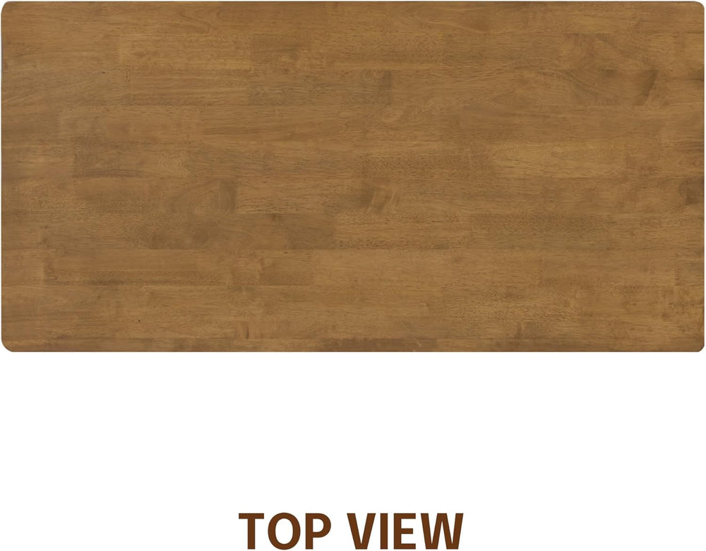 NTC Flow Modern Wooden Rectangle Desk Table with Hidden Drawer – Waterproof &...