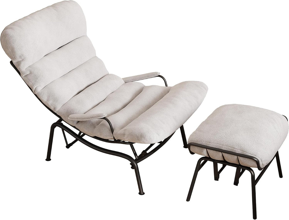 HOOOWOOO Cozy Rocking Chair,Chaise Lounge Chair Indoor,Accent Chair with Otto...