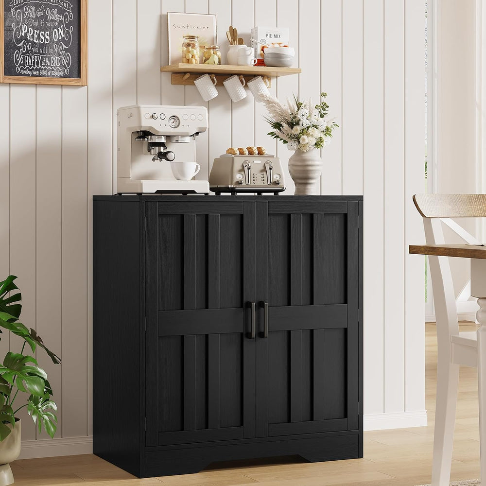 Sideboard Buffet Cabinet, Modern Farmhouse Kitchen Storage Cabinet, Small Mod...