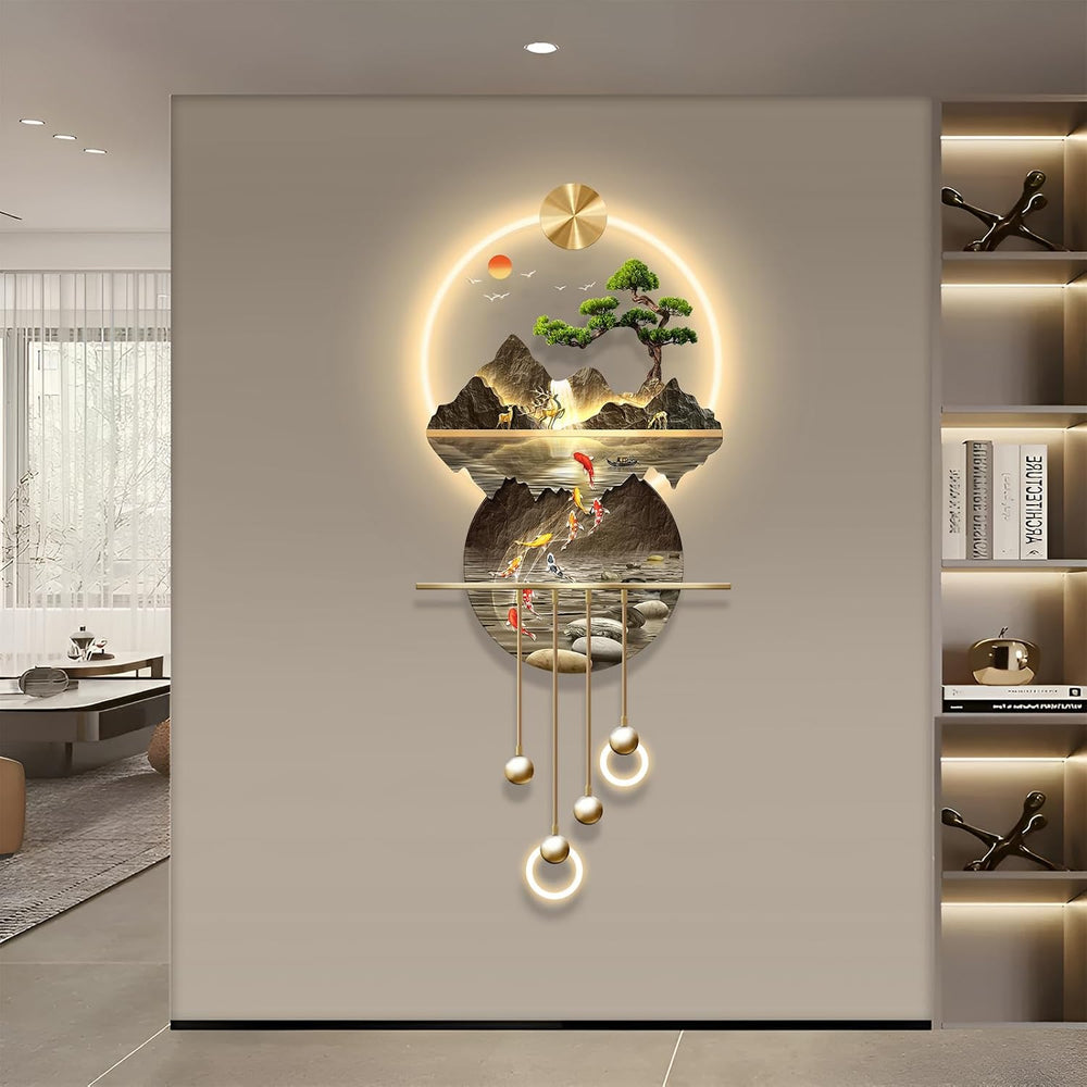 LED Light Decor Wall Art, 3D Art Wall Decor with Light, Decors Walls Sculptur...