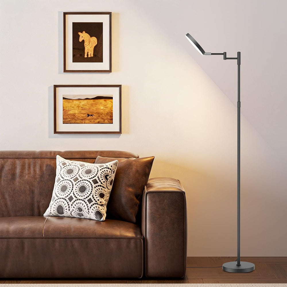 SIBRILLE LED Floor Lamp, 18W Adjustable Height Floor Lamp with Remote Control...