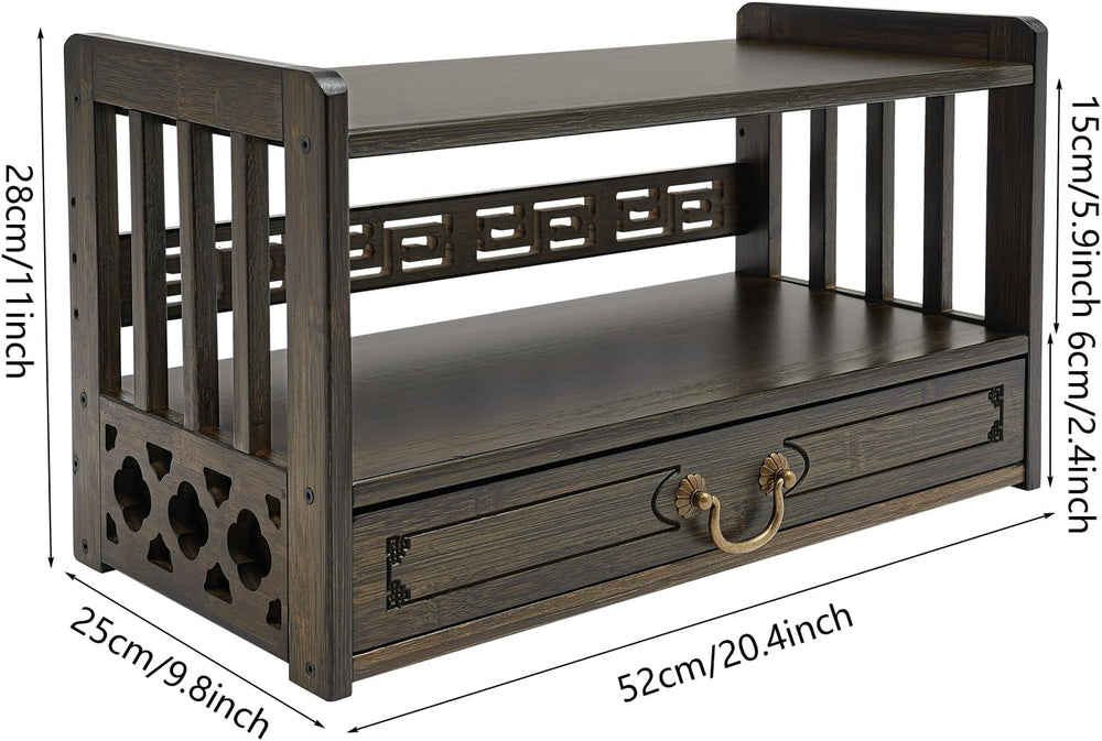 Altar Table with Drawer, Altar Shelf & Meditation Table for Spiritual, Ba...