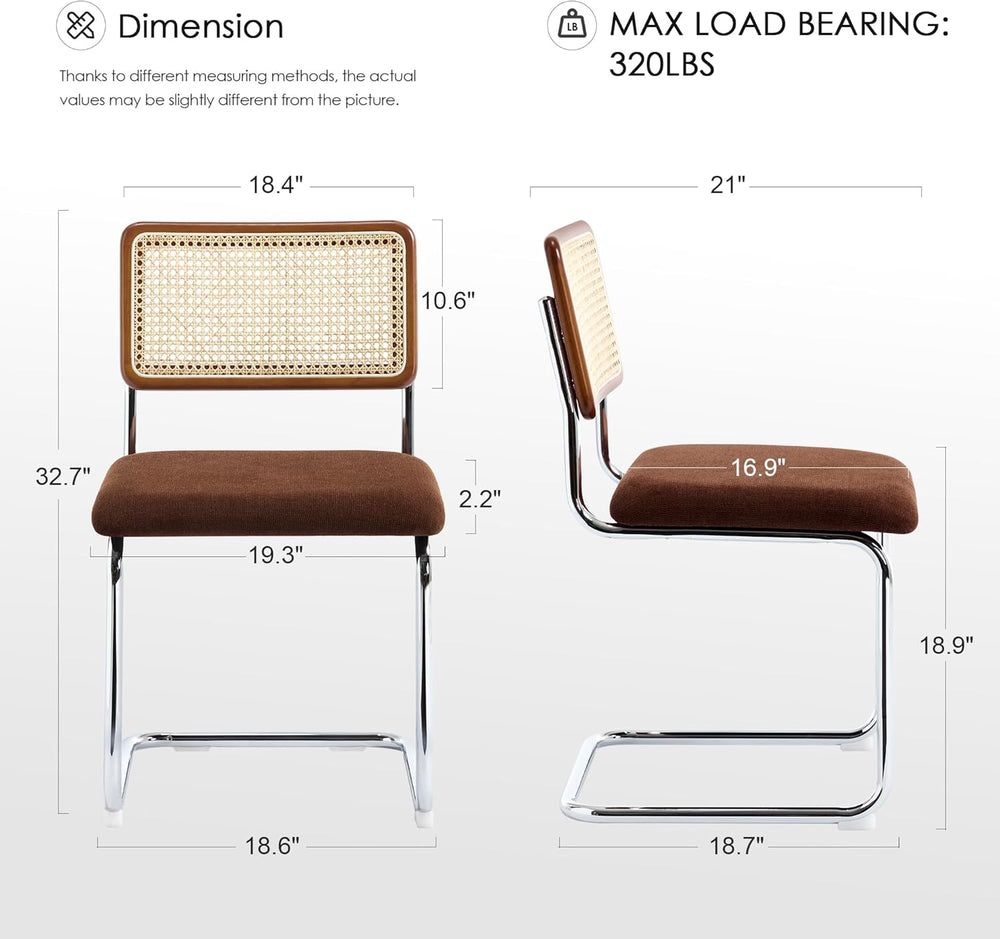Zesthouse Rattan Dining Chairs Set of 4, Mid Century Modern Dining Room Chair...