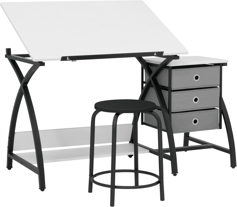 SD Studio Designs 2 Piece Comet Center Plus, Craft Table and Matching Stool S...