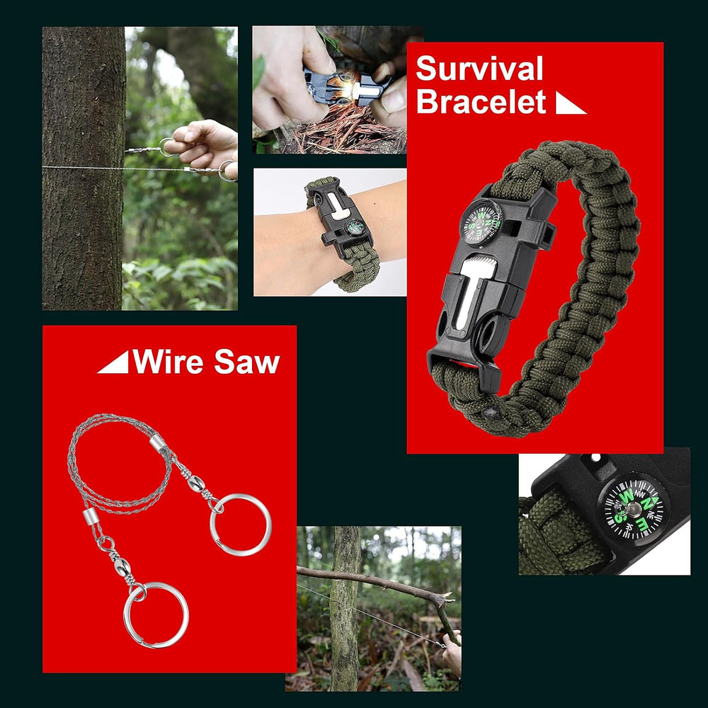 PIXATO Survival Kits, Survival Gear and Equipment 116-in-1, Emergency Kit wit...