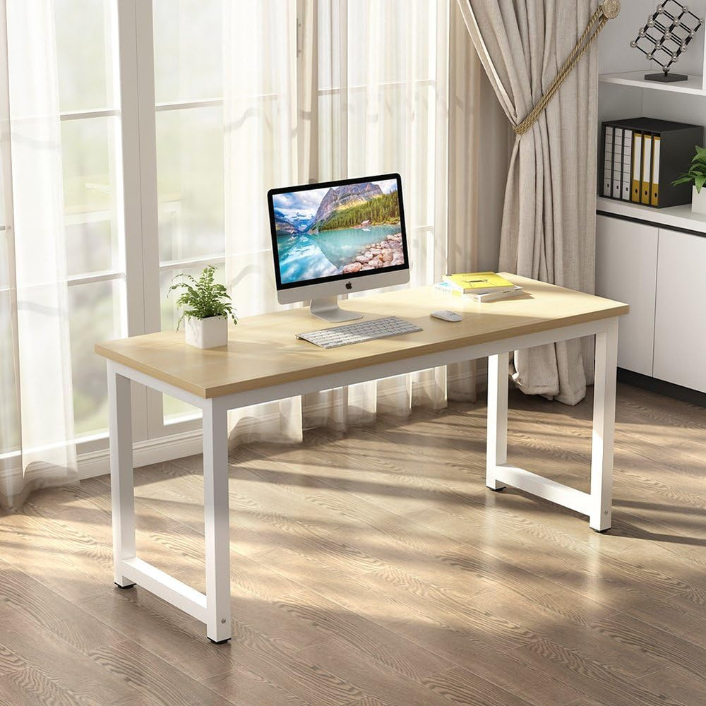 Tribesigns Computer Desk, 63 inch Large Office Desk Computer Table Study Writ...