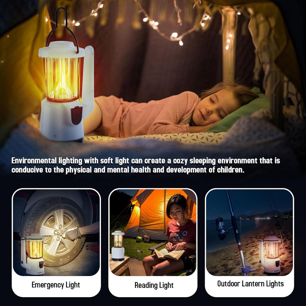 Rechargeable Flashlight Lantern 2-in-1 LED Handheld Flashlight with Lantern a...