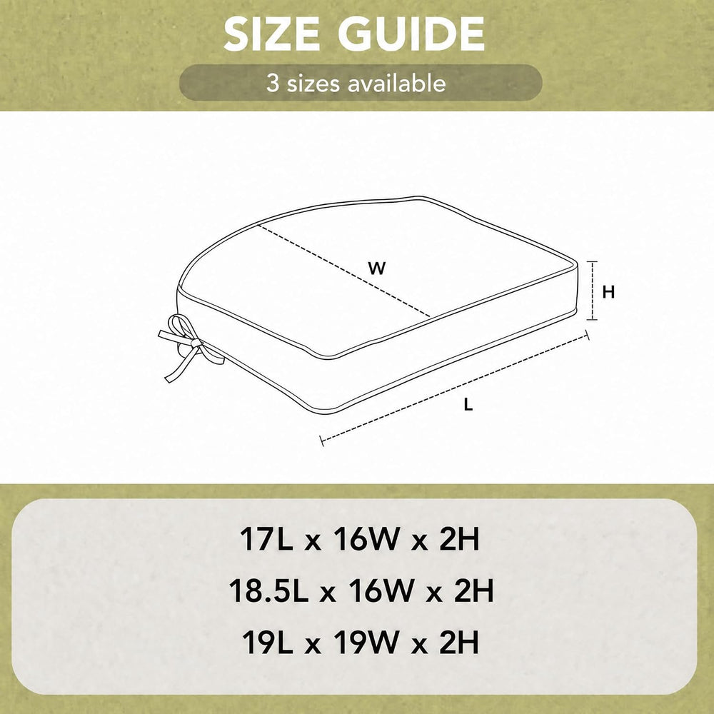 Outdoor Chair Cushions, Fade-Resistant & Water-Resistant, D Shaped Patio ...
