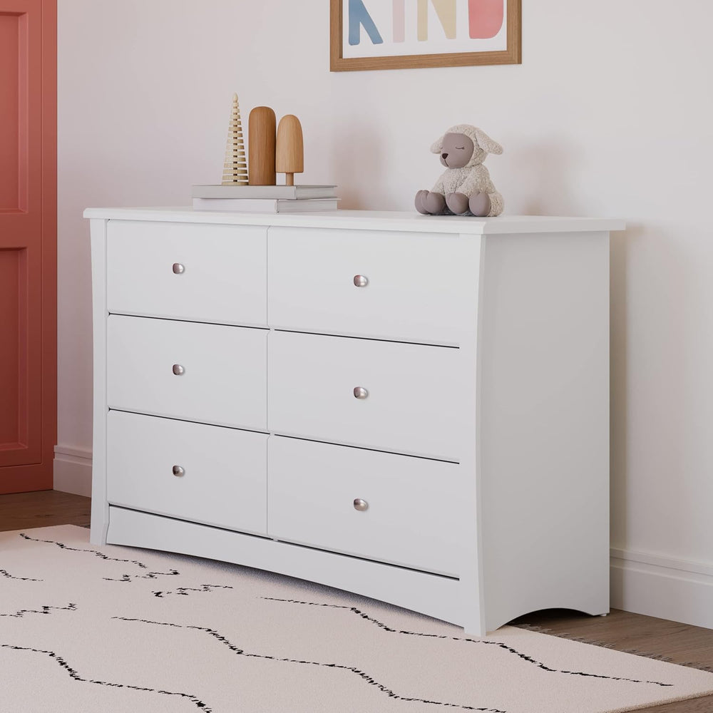 Storkcraft Crescent 6-Drawer Dresser, White