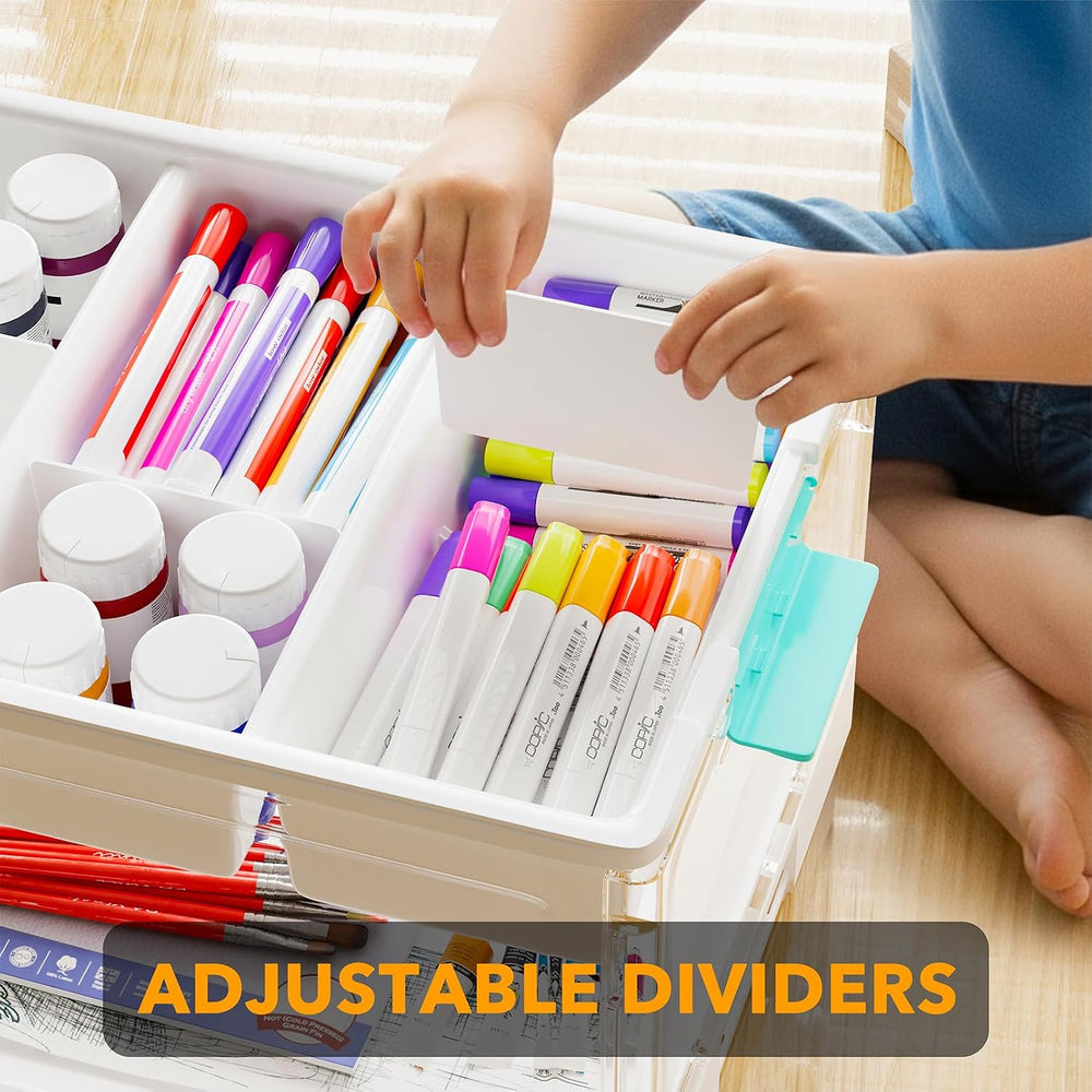 SpaceAid Craft Organizers and Storage - 24 QT Plastic Box Art Supply Storage ...